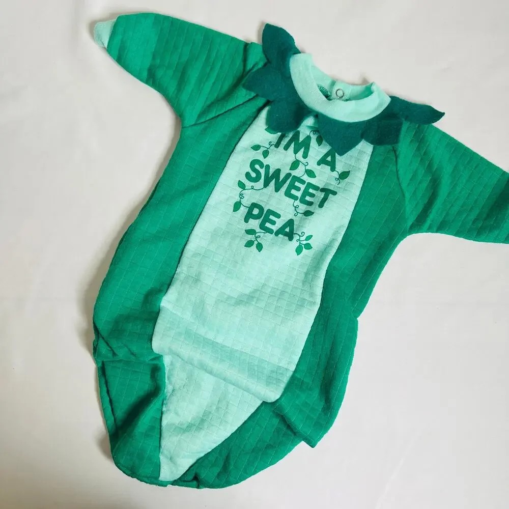 Vintage Honors Baby I'm A Sweet Pea Halloween Costume Baby Bunting Sleep Sack